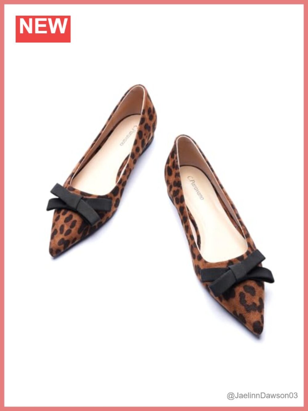 Suede Bow Ballet Flats Pointed Toe Slip-On Memory Cushion Women's Shoes